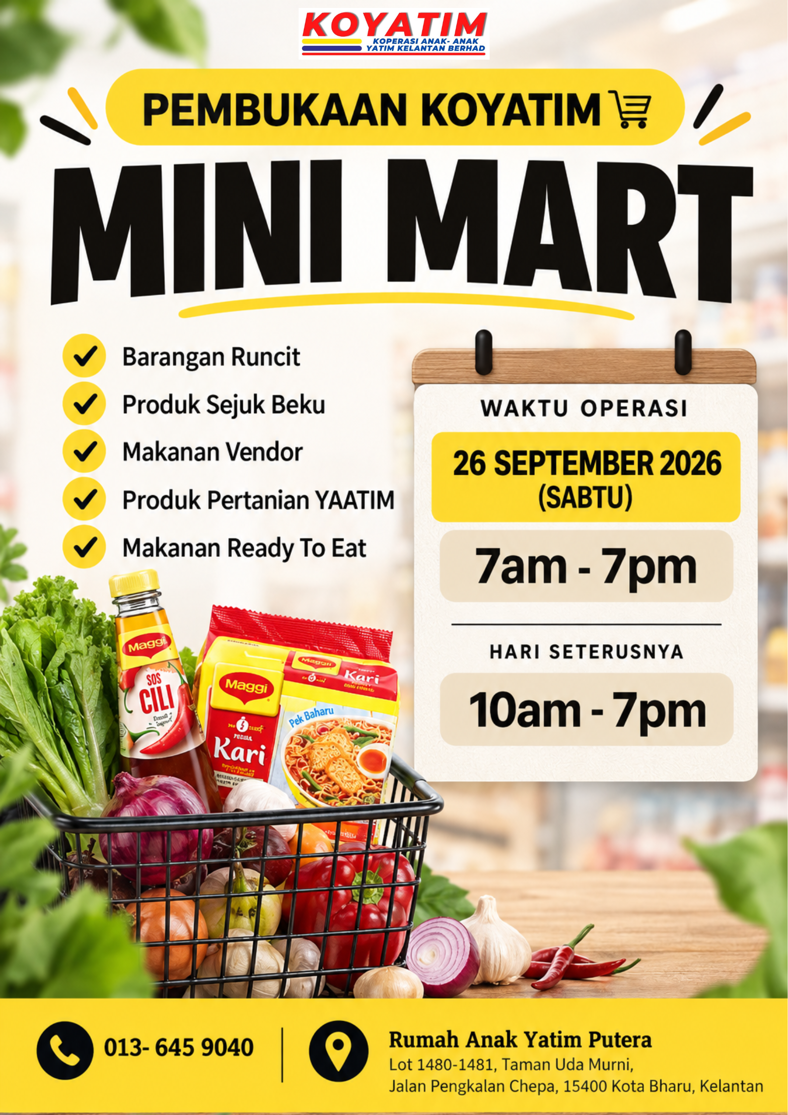 KOYATIM Mini Mart — risalah dan aktiviti KOYATIM